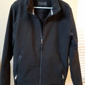 NWOT Black Men's GUESS Water Resistant Jacket - Size L